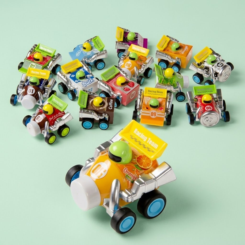 Pull Back Racing Car Chunky Toy 5 x 5 cm - studio photo