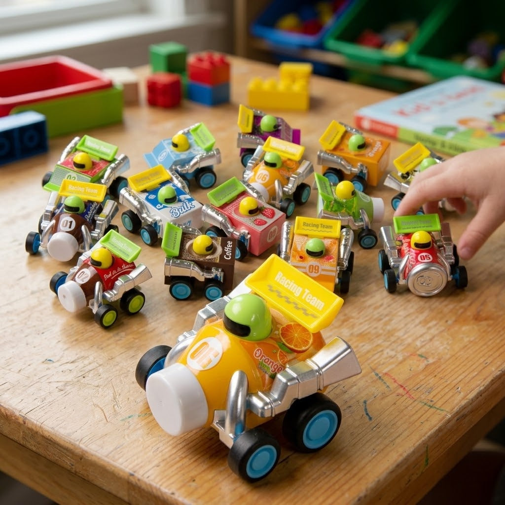 Pull Back Racing Car Chunky Toy 5 x 5 cm - lifestyle photo