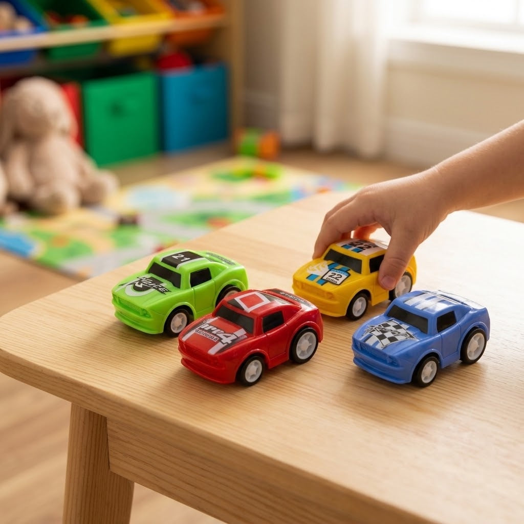 Pull Back Rally Car Mini Toy Party Favour 5 cm - lifestyle photo