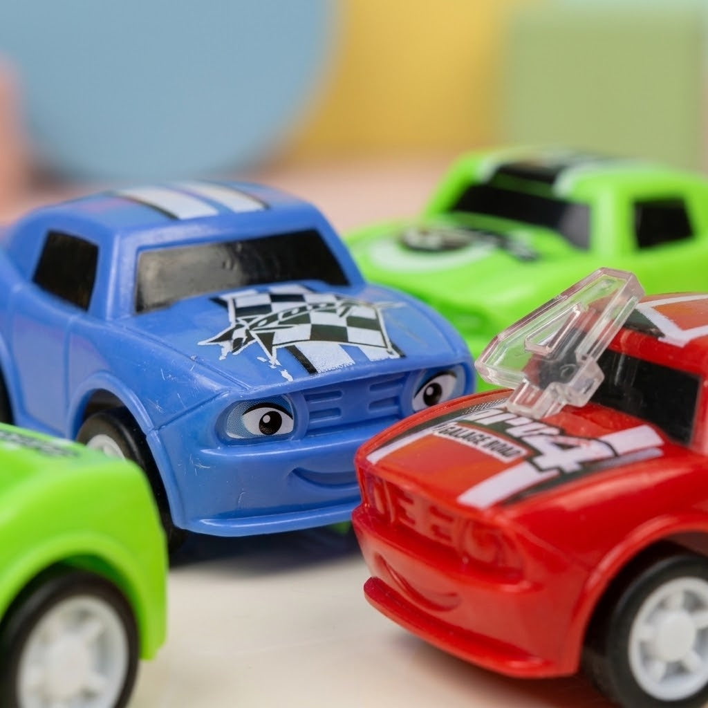 Pull Back Rally Car Mini Toy Party Favour 5 cm - close-up