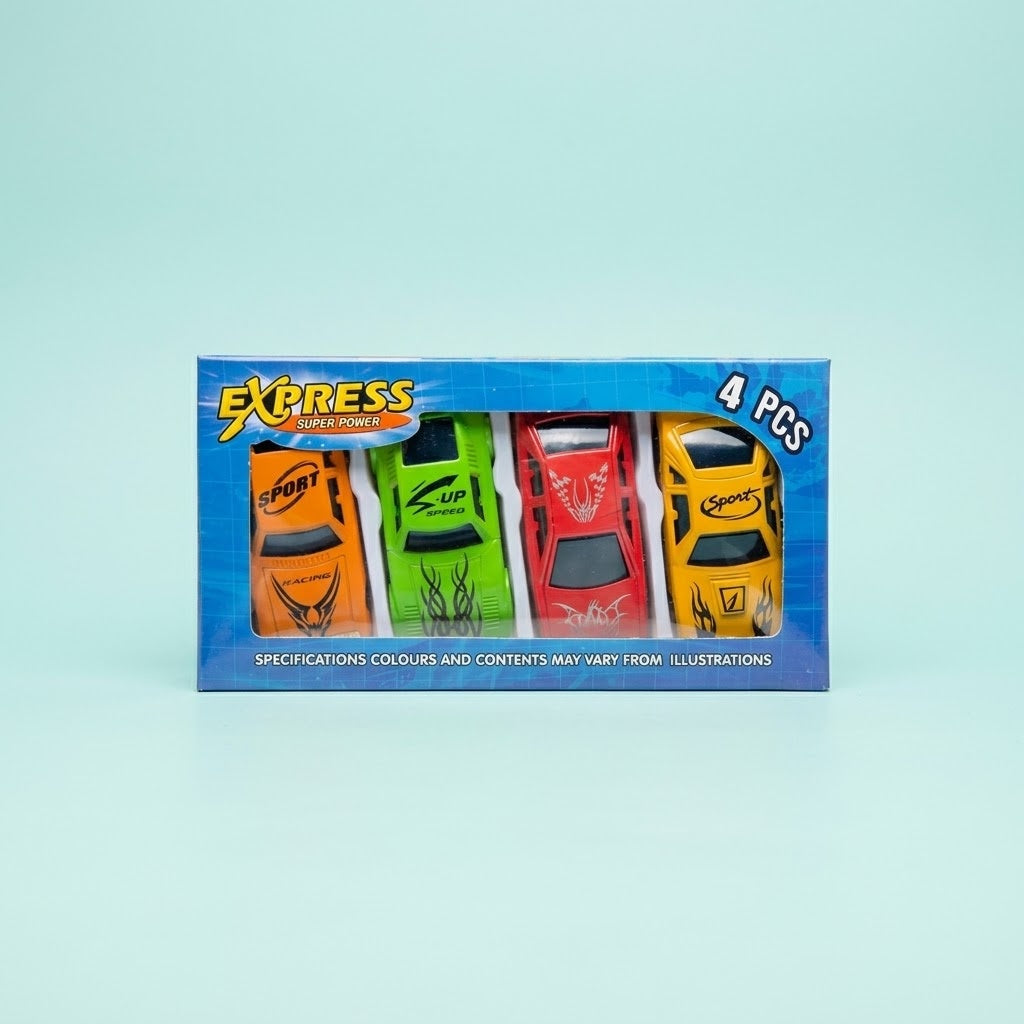 Toy Cars Gift Set Assorted Models Pack of 4 7 cm - studio photo