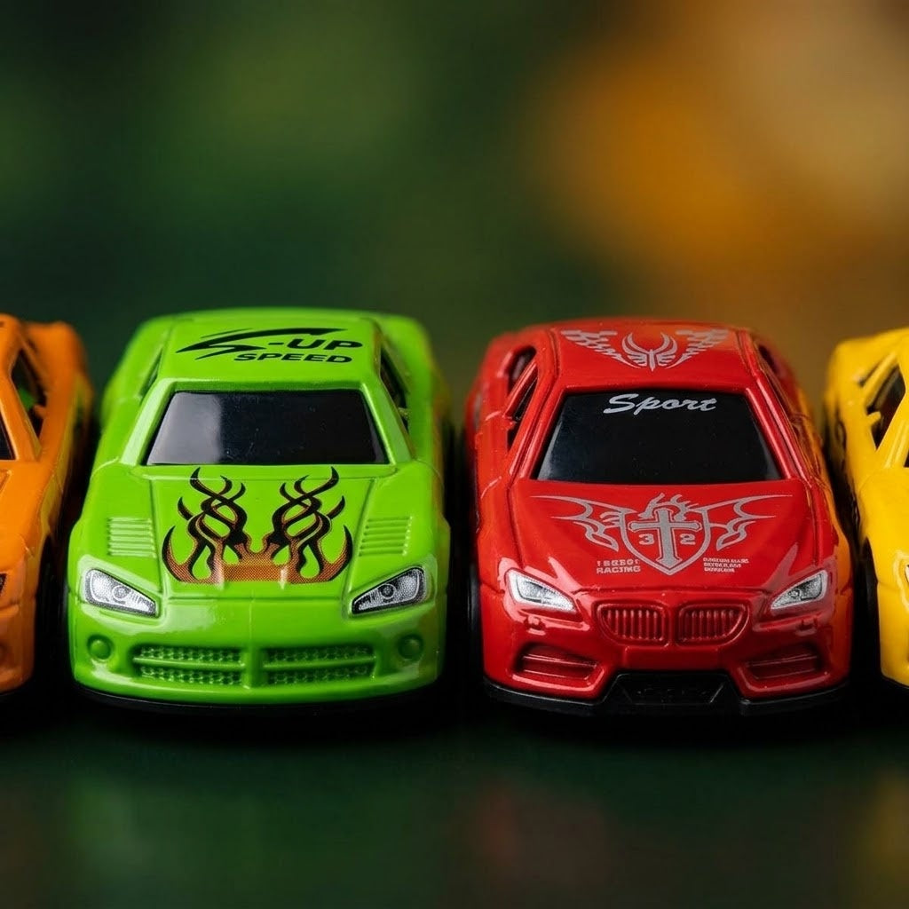 Toy Cars Gift Set Assorted Models Pack of 4 7 cm - close-up