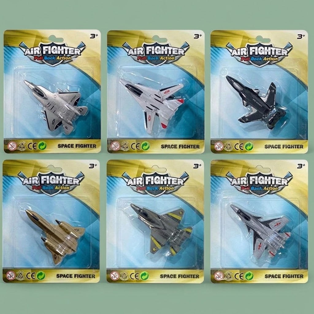 Pull Back Fighter Jet Toy Plane 10 cm - studio photo