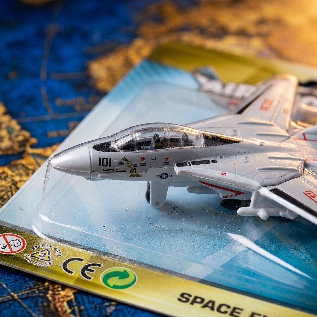 Pull Back Fighter Jet Toy Plane 10 cm - close-up