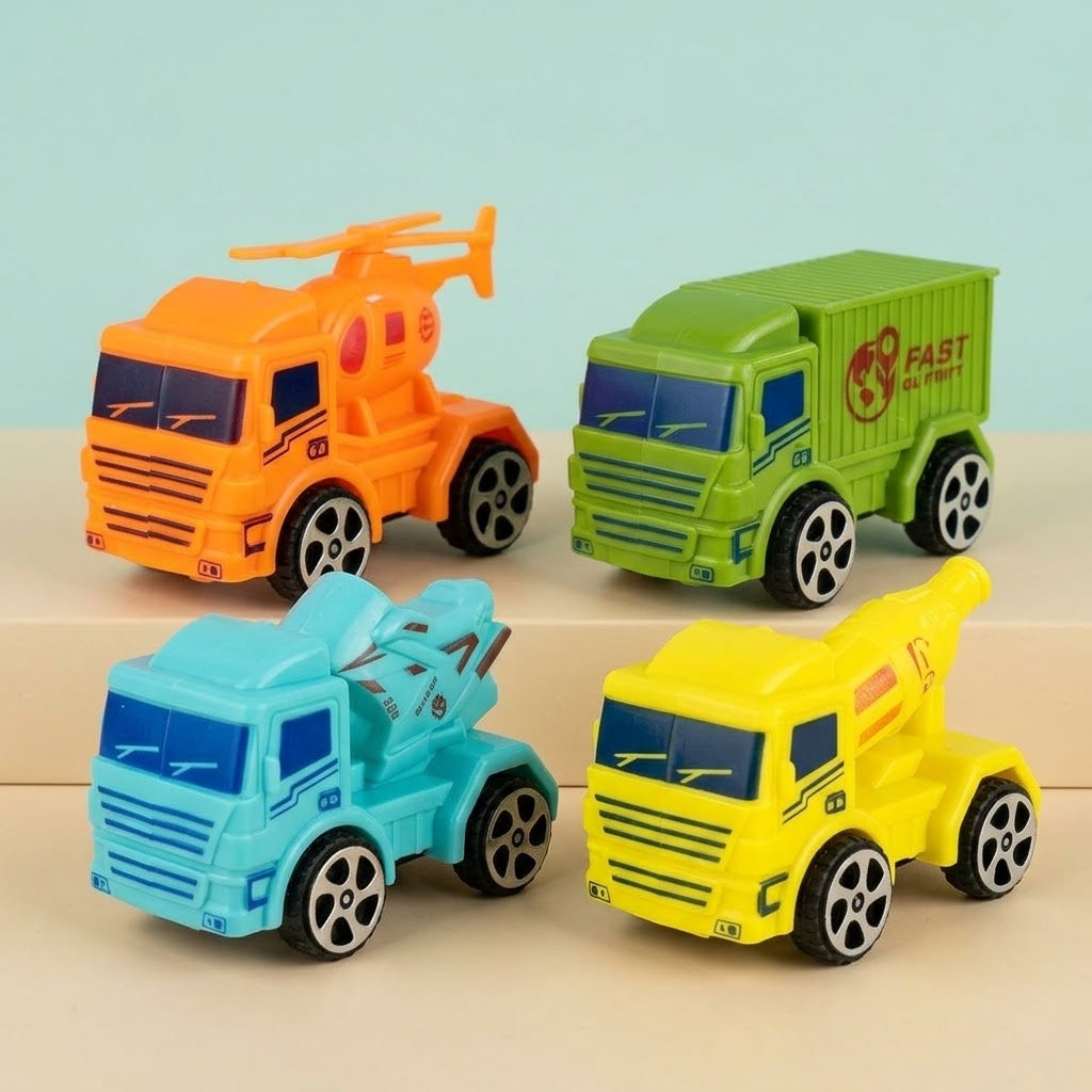 Pull Back Truck Toy 7.5 cm Mini Lorry - studio photo