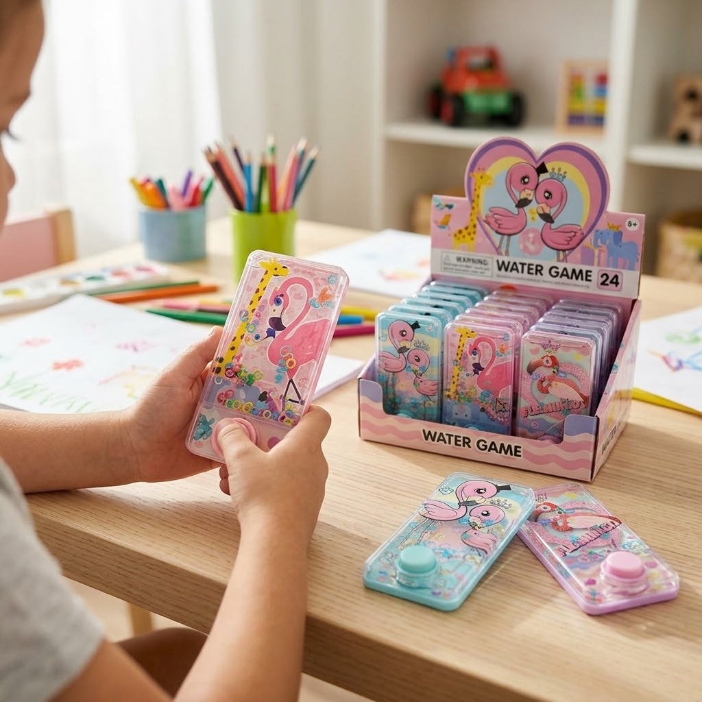 Pink Flamingo Water Ring Toss Game Phone Shape - lifestyle photo