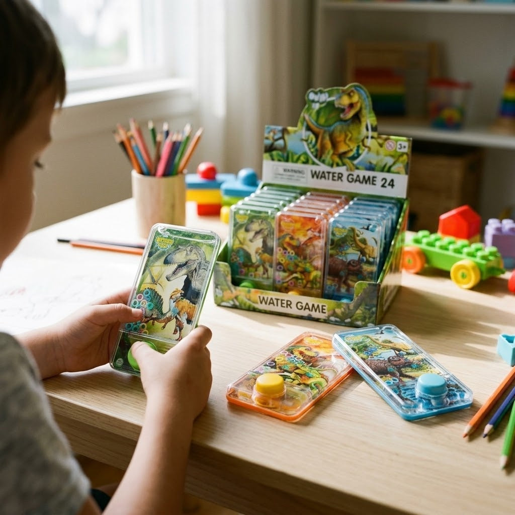 Dinosaur Water Ring Toss Game Phone Shape - lifestyle photo