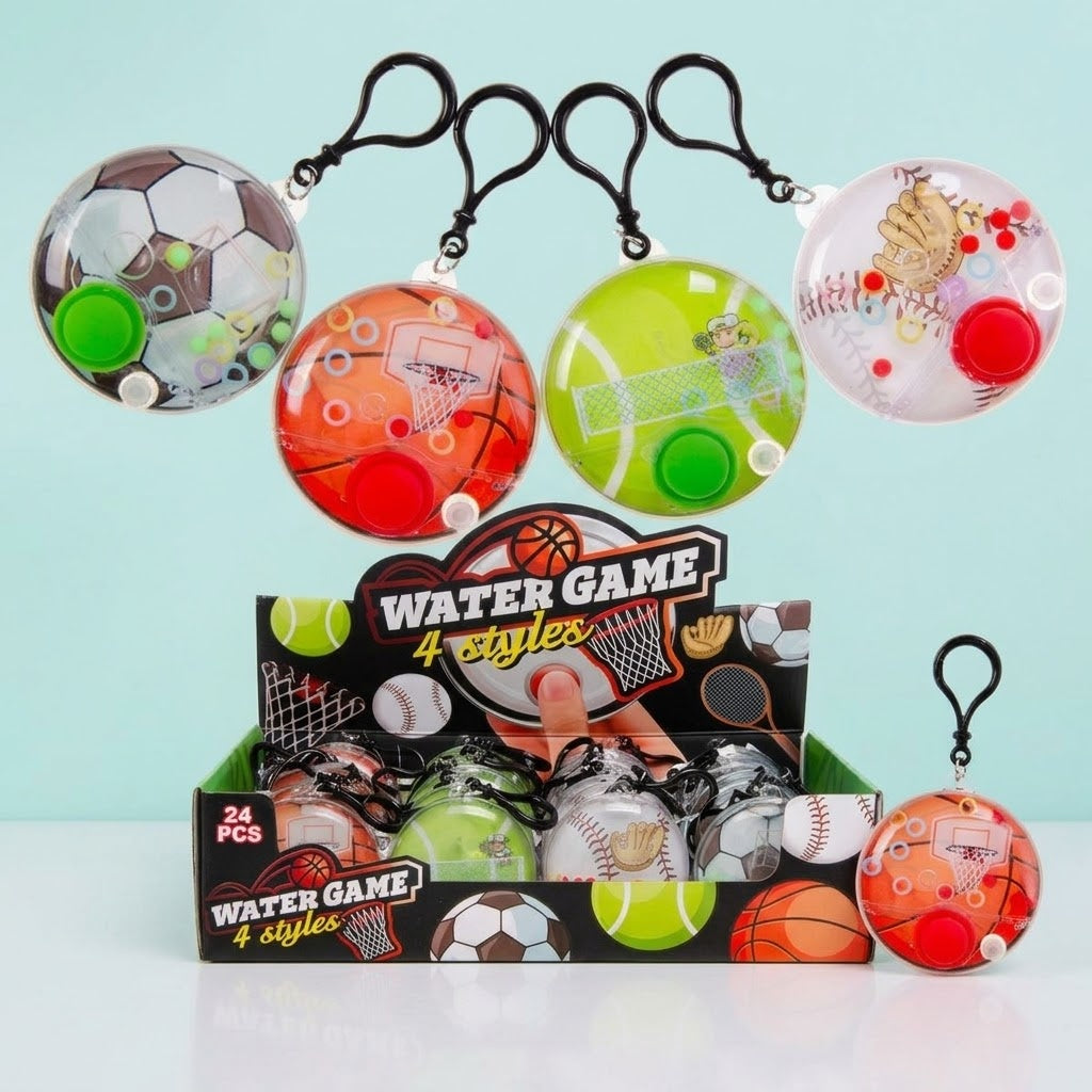 Sports Water Ring Toss Game with Keyring - studio photo