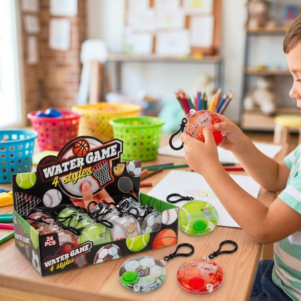 Sports Water Ring Toss Game with Keyring - lifestyle photo