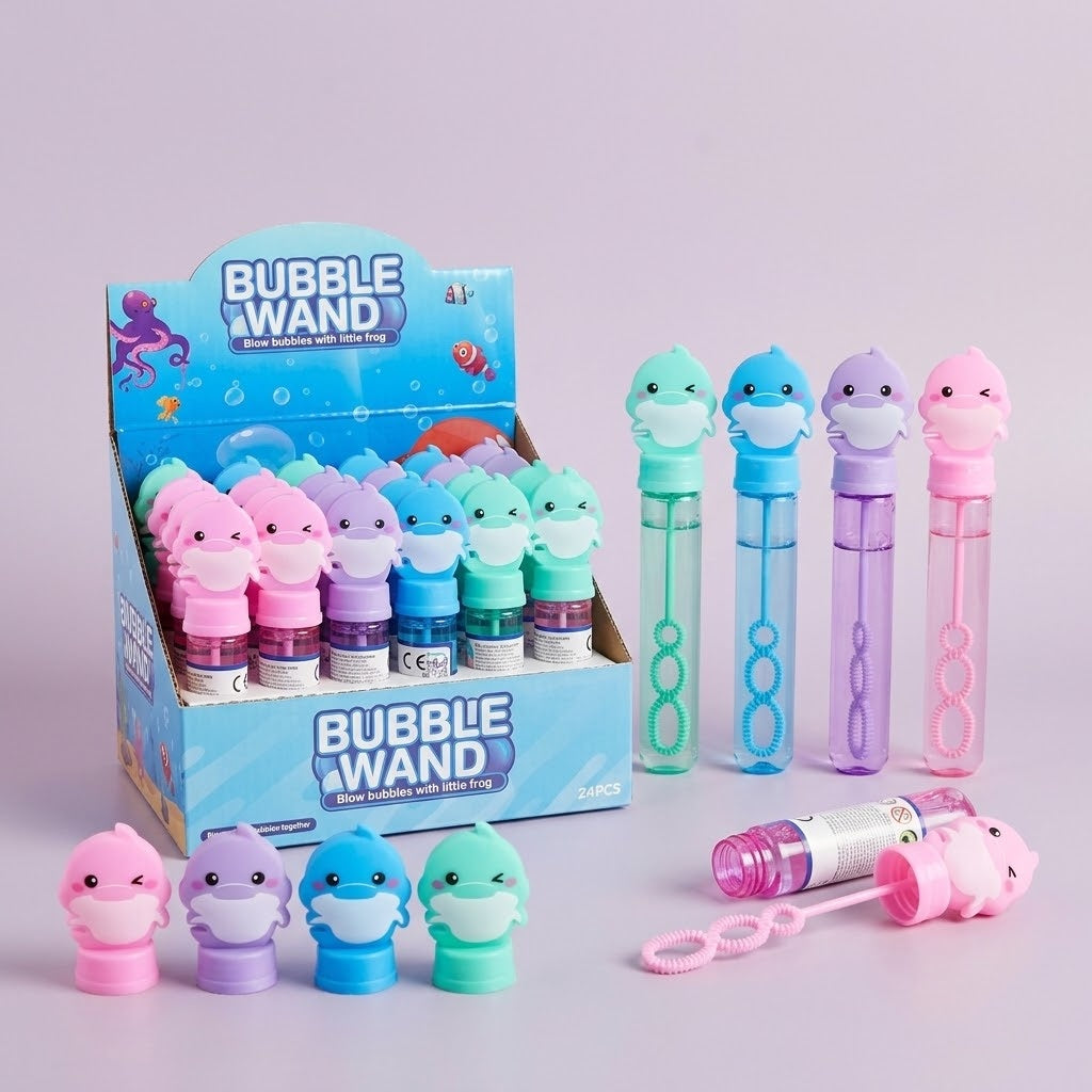 Dolphin Bubbles 40 ml Party Favour Bubble Tube - studio photo