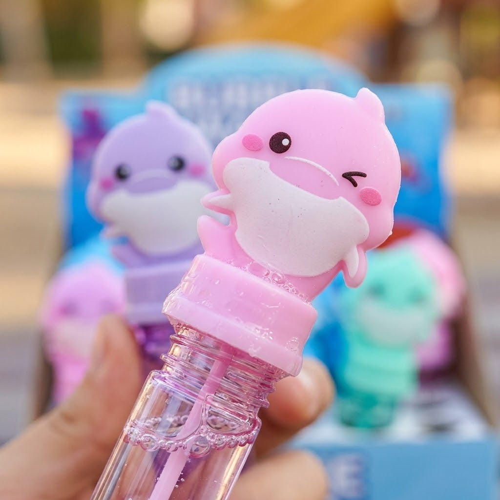 Dolphin Bubbles 40 ml Party Favour Bubble Tube - close-up