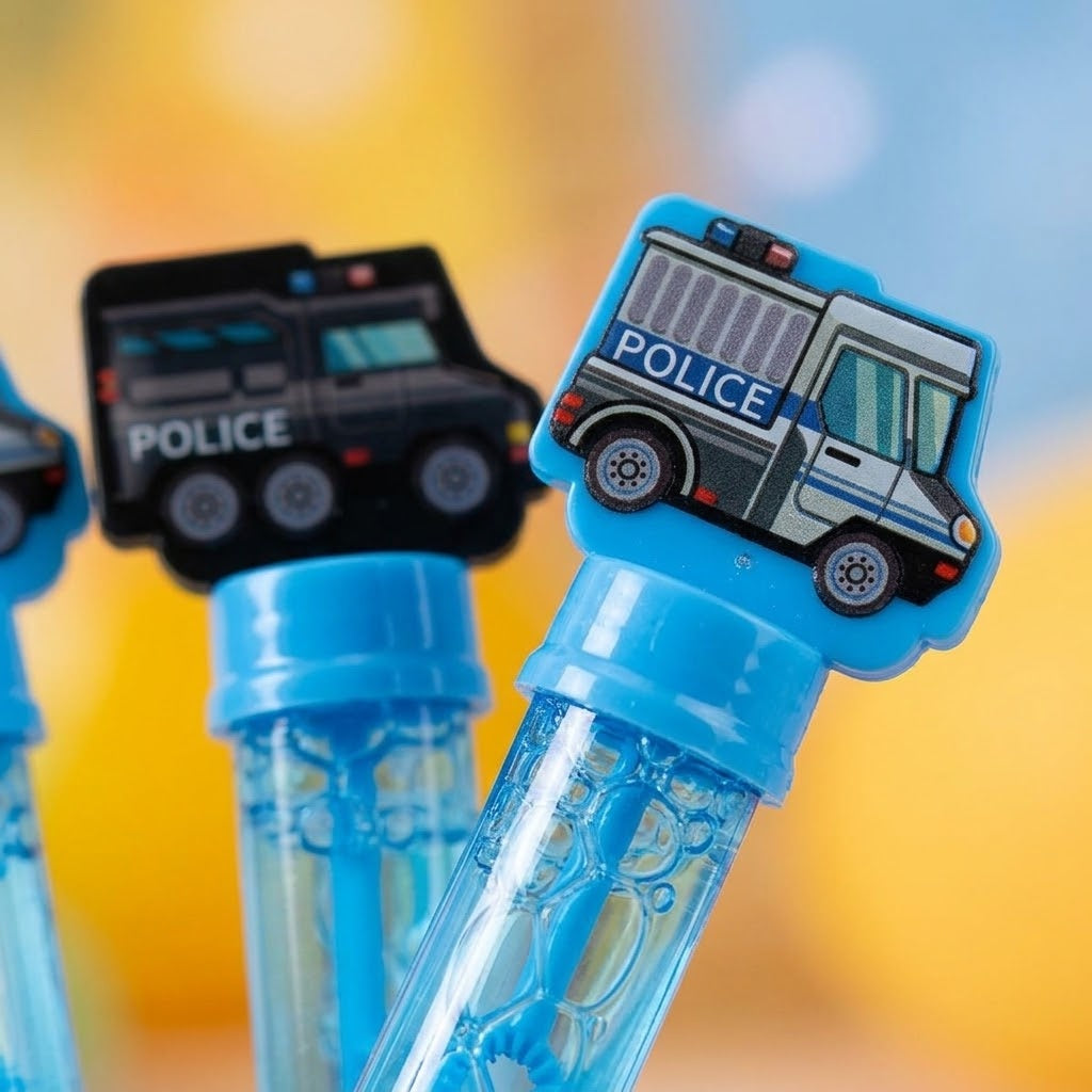 Police Car Soap Bubbles 40 ml Party Favour - close-up