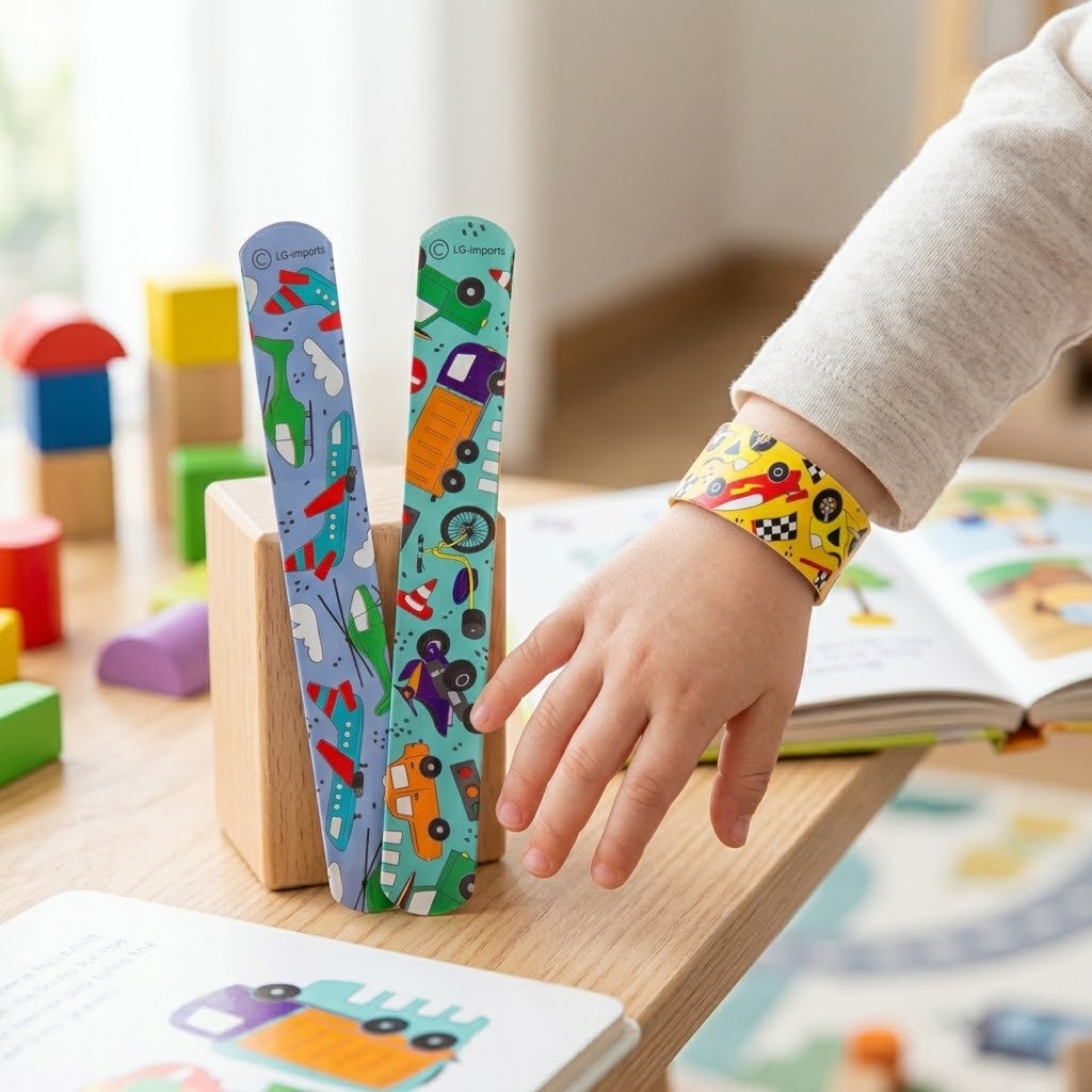 Vehicles Slap Bracelet Cars Planes Trucks Wristband - lifestyle photo