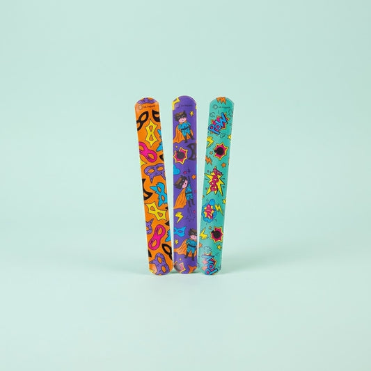 Superhero Slap Bracelet 22 cm Snap Wristband - studio photo