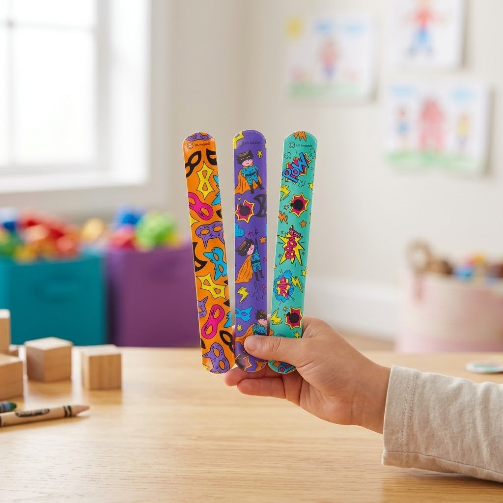 Superhero Slap Bracelet 22 cm Snap Wristband - lifestyle photo