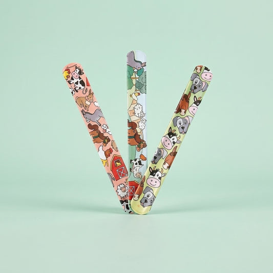 Farm Animals Slap Bracelet Snap Wristband Favour - studio photo