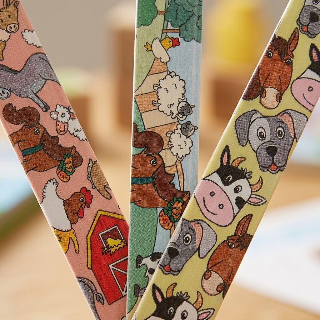 Farm Animals Slap Bracelet Snap Wristband Favour - close-up