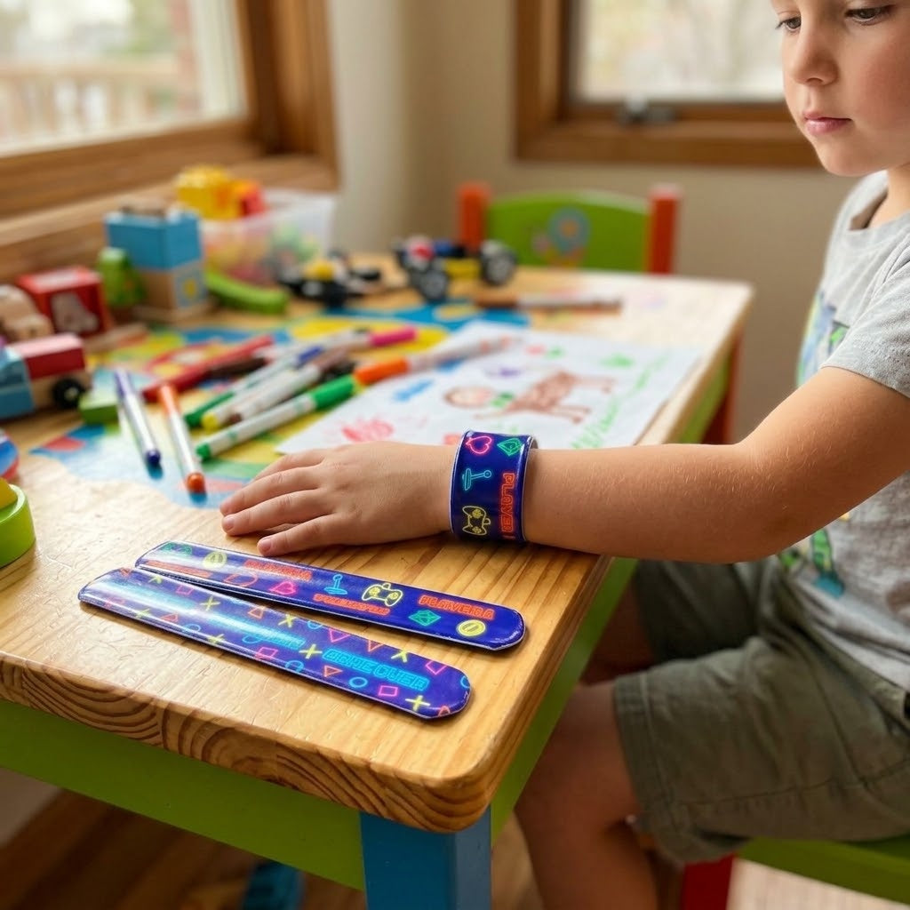 Gamer Slap Bracelet Snap Wristband Party Favour - lifestyle photo