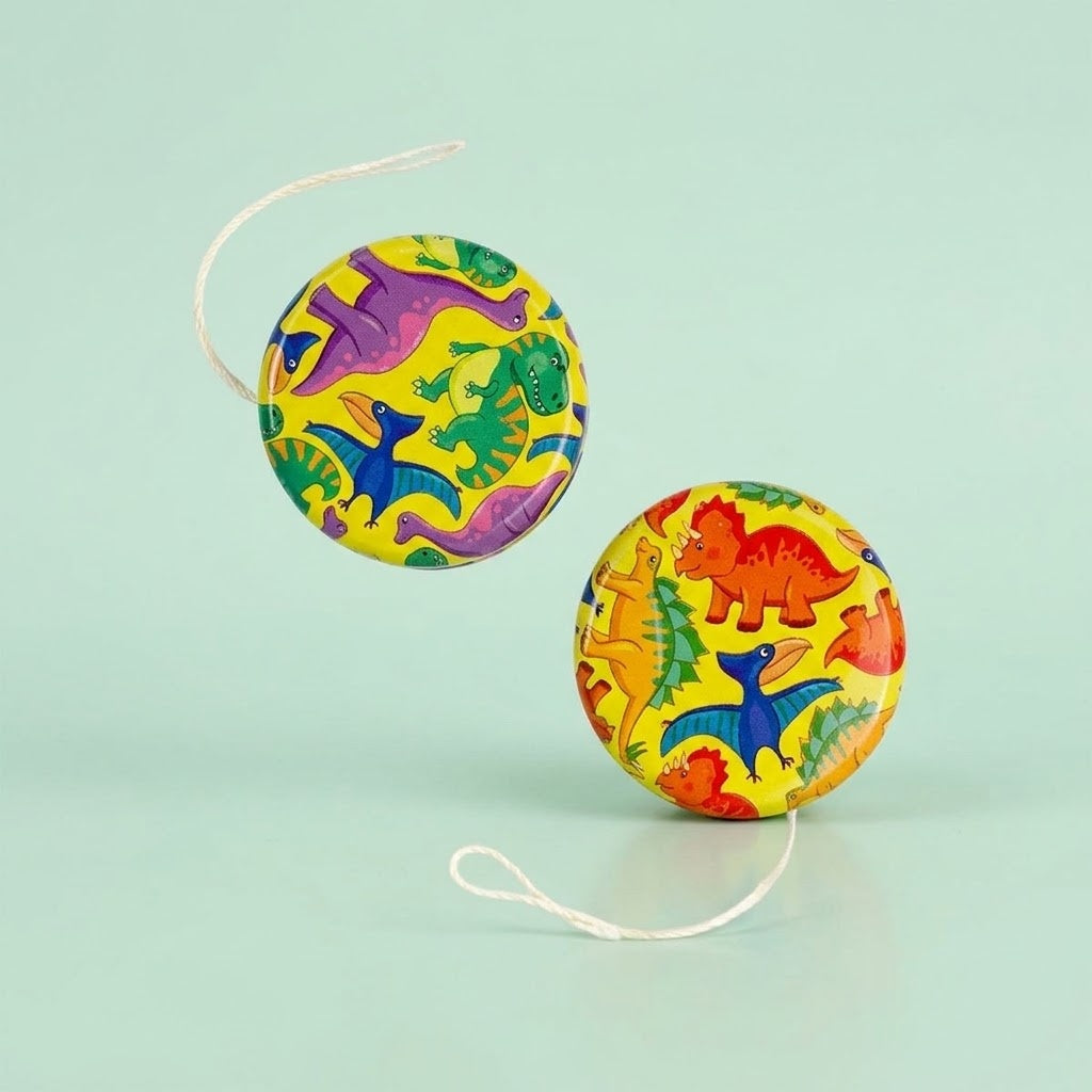 Dinosaur Metal Yo-Yo 5.2 cm Party Favour - studio photo