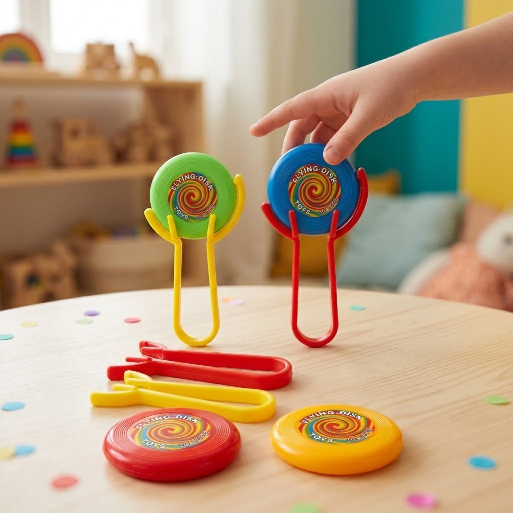 Flying Saucer Launcher Toy 5.5 cm Disc - lifestyle photo