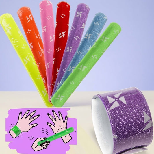 Slap Bracelet Snap Band, Assorted Colours - studio photo