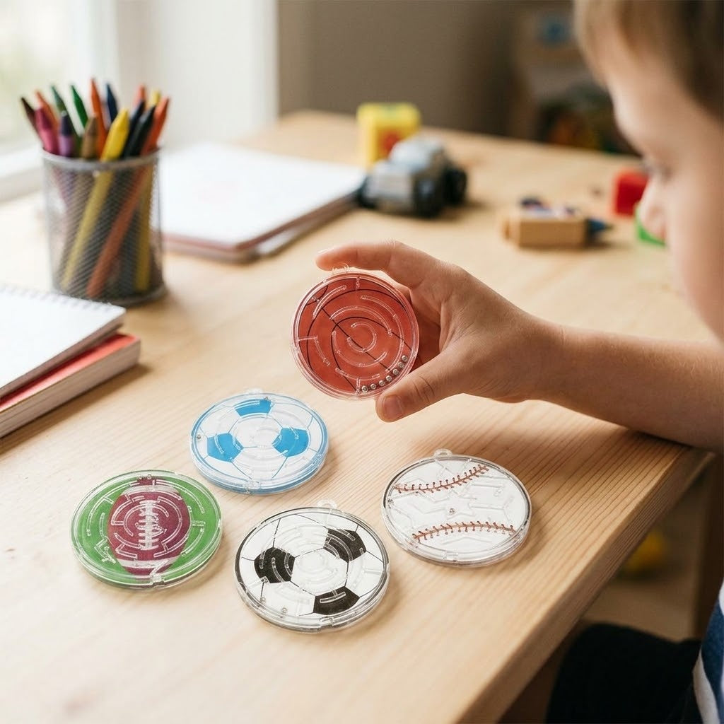 Sports Maze Puzzle Game 5.5 cm Mini Ball Labyrinth - lifestyle photo