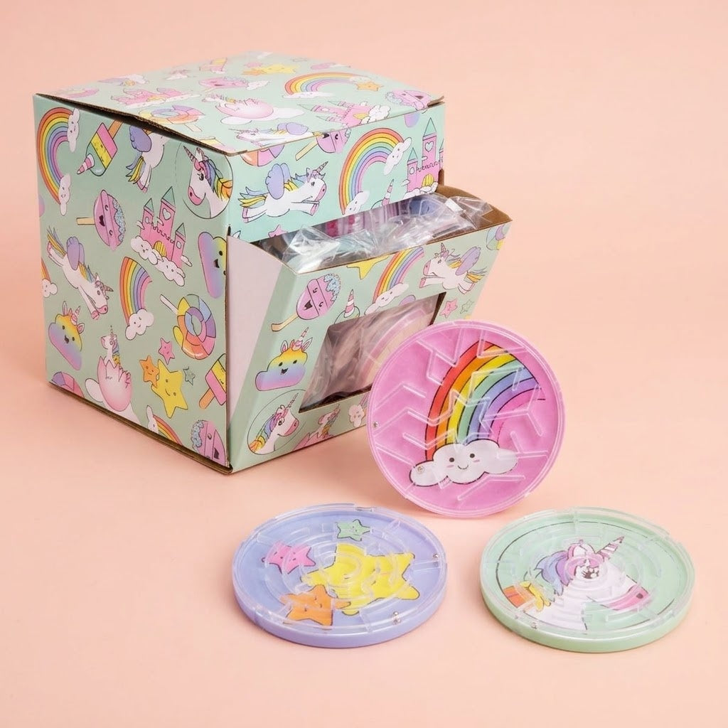 Unicorn Maze Puzzle Dexterity Game 5.5 cm - studio photo
