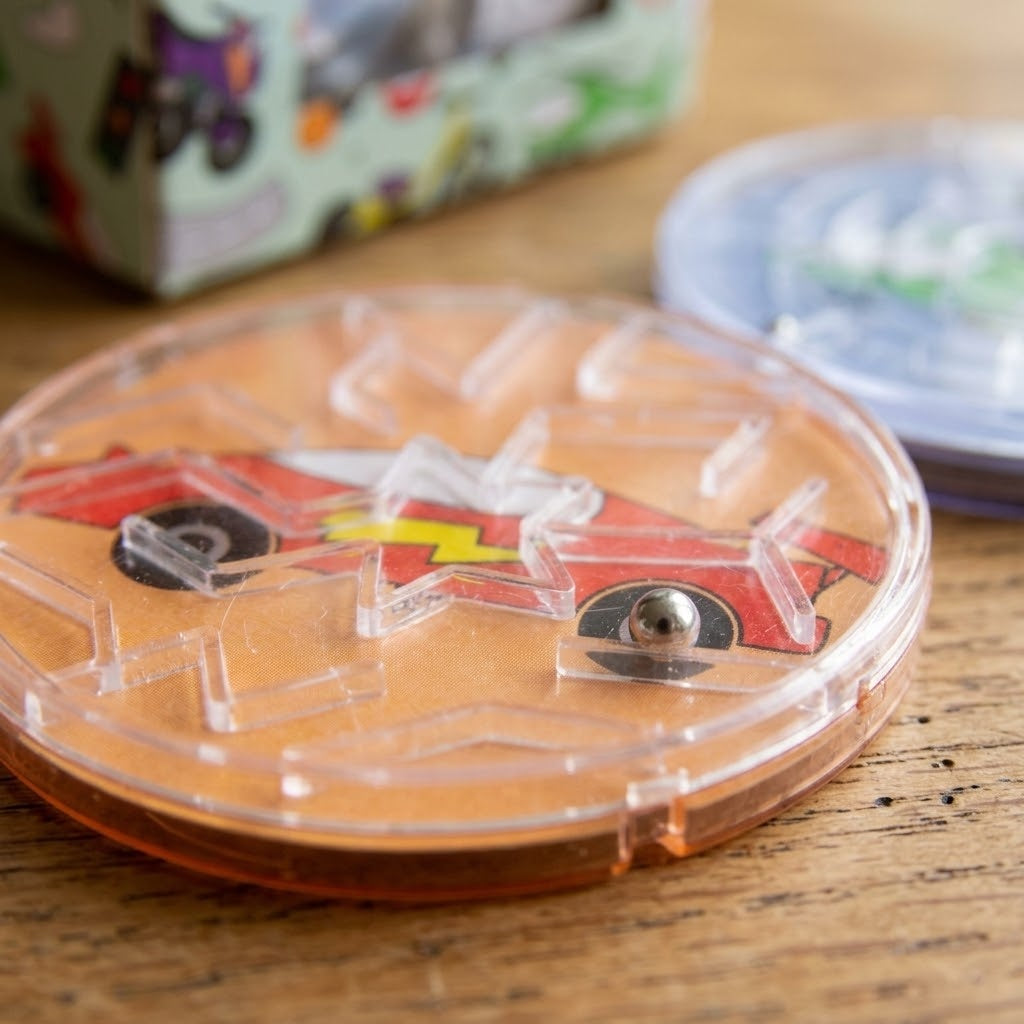 Vehicle Maze Puzzle Game 5.5 cm Mini Ball Labyrinth - close-up