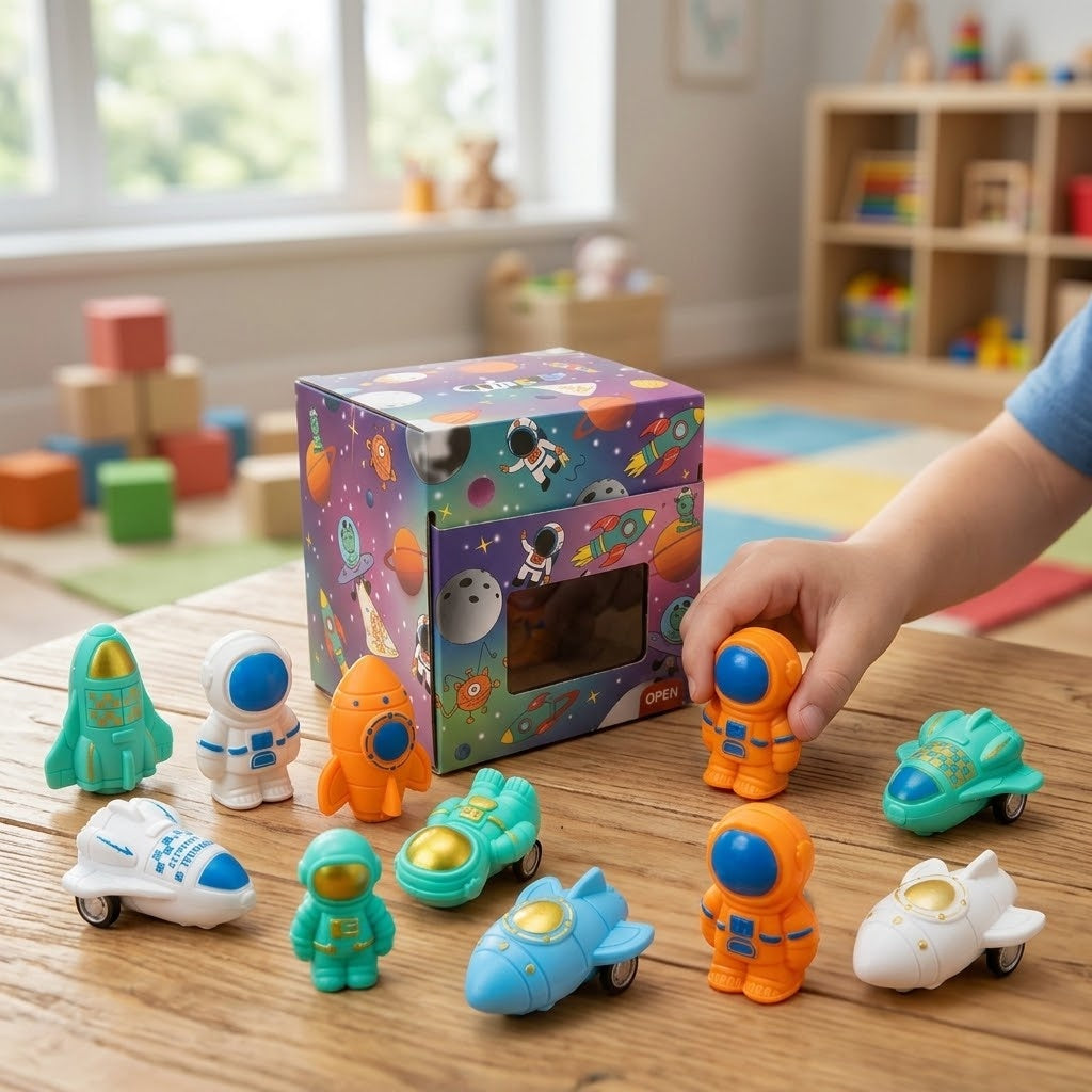 Pull Back Space Shuttle Mini Toy 5 cm - lifestyle photo