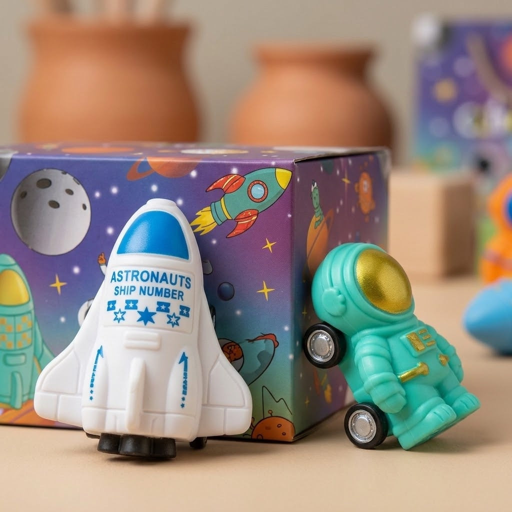 Pull Back Space Shuttle Mini Toy 5 cm - close-up