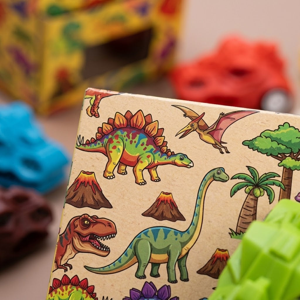 Pull Back Dinosaur Head Toy, 4.5 cm - close-up