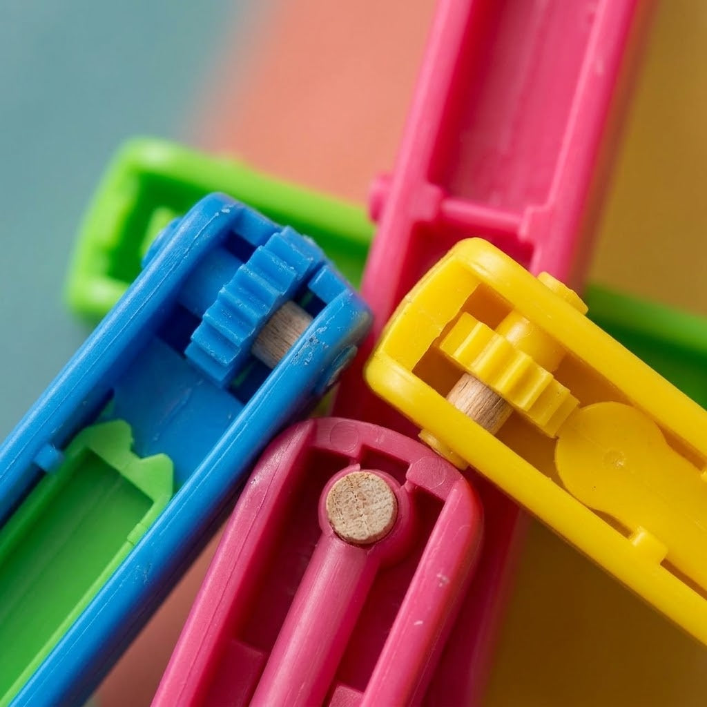Mini Ratchet Noise Maker Rattle, 6.5 cm - close-up