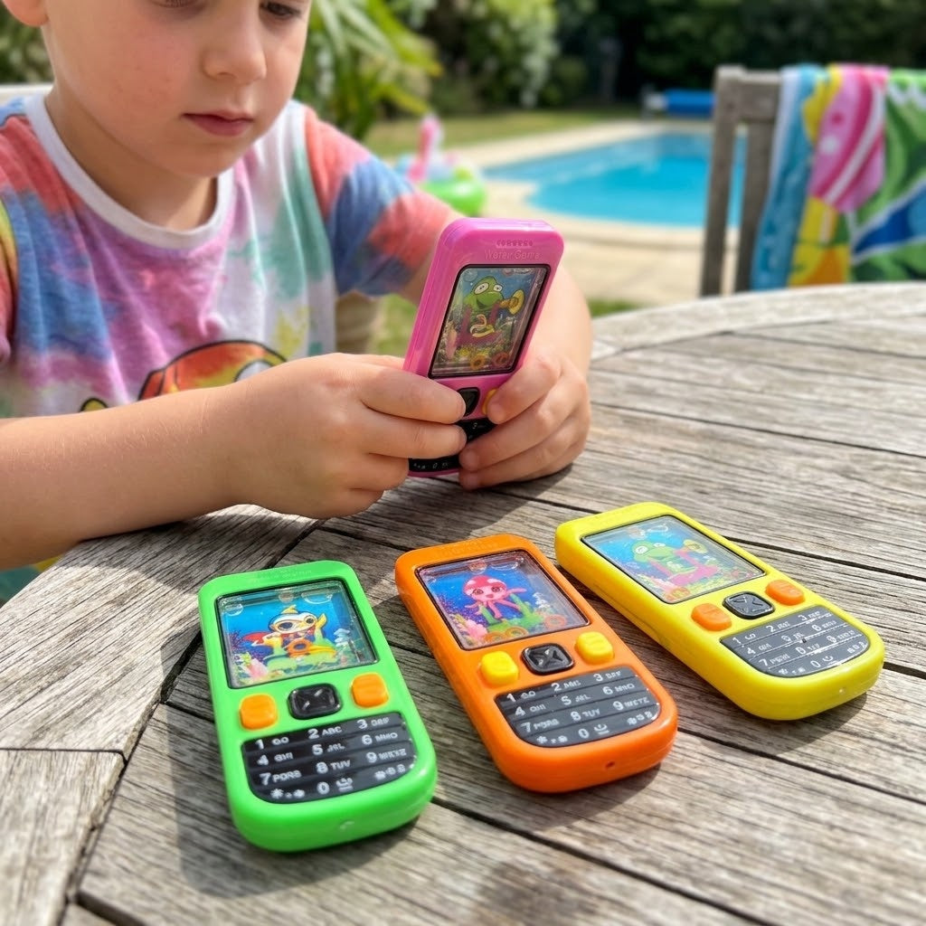 Water Game Phone with Pinball Handheld Ring Toss Toy - lifestyle photo