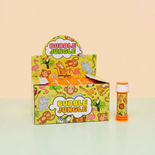 Jungle Soap Bubble Bottle with Maze Cap Party Favour - studio photo