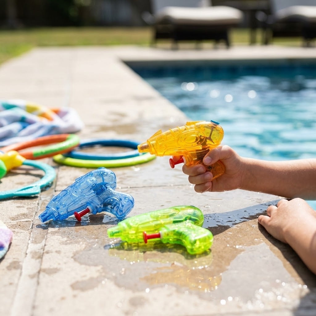 Water Pistol 9 cm Mini Squirt Gun Summer Toy - lifestyle photo