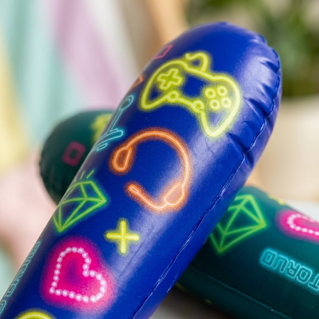 Inflatable Bopper Gamer 85 cm Blow Up Bat Toy - close-up