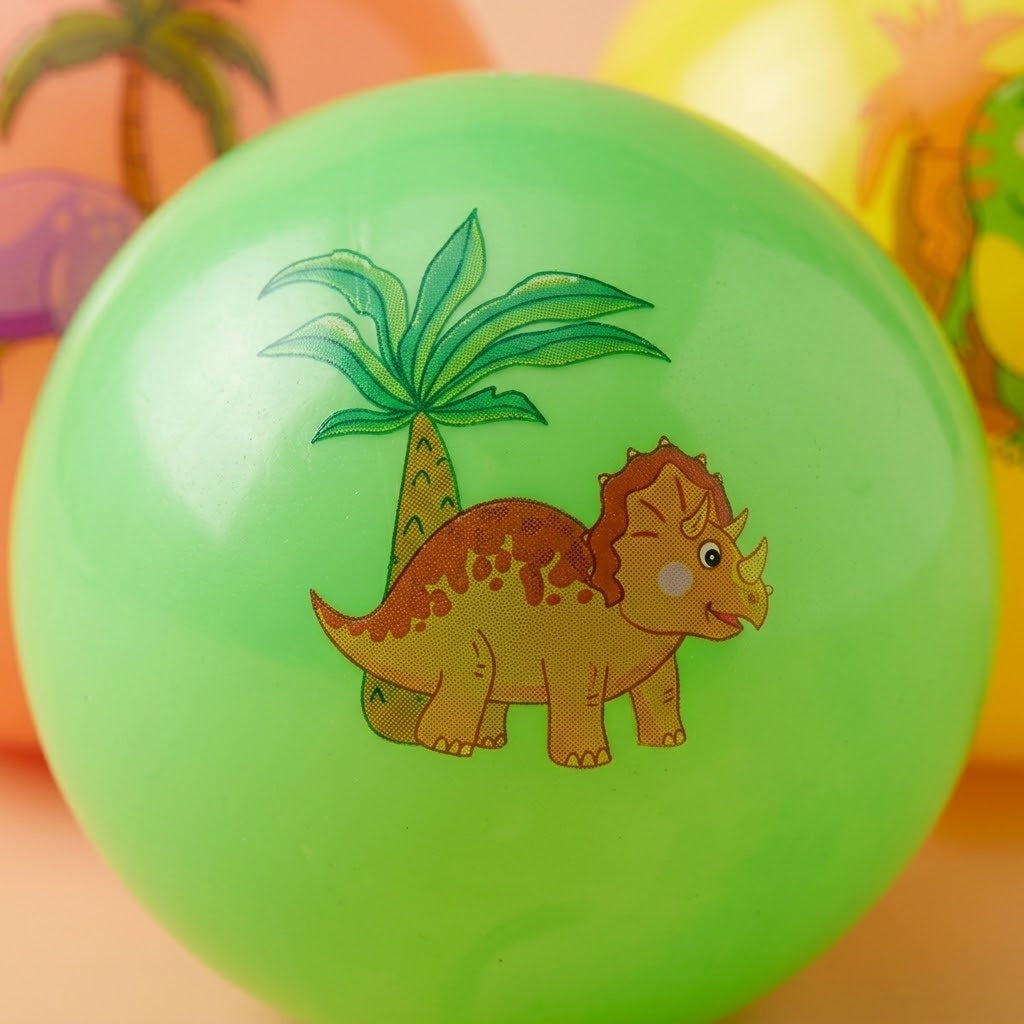 Dinosaur PVC Play Ball Inflatable Kids Ball 23 cm - close-up