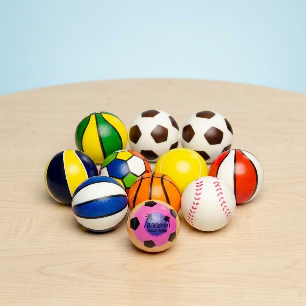 Soft Foam Sports Ball Assorted Designs 10 cm - studio photo