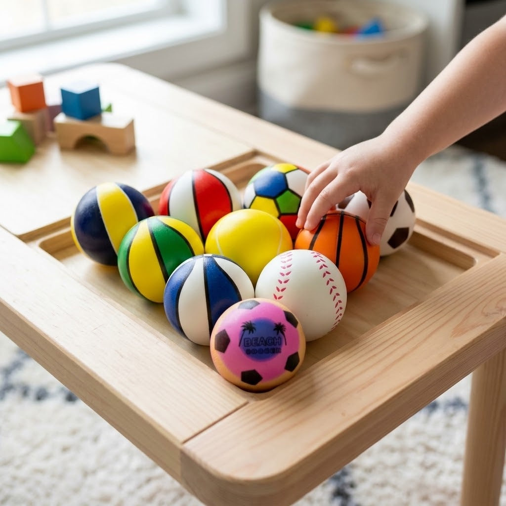 Soft Foam Sports Ball Assorted Designs 10 cm - lifestyle photo