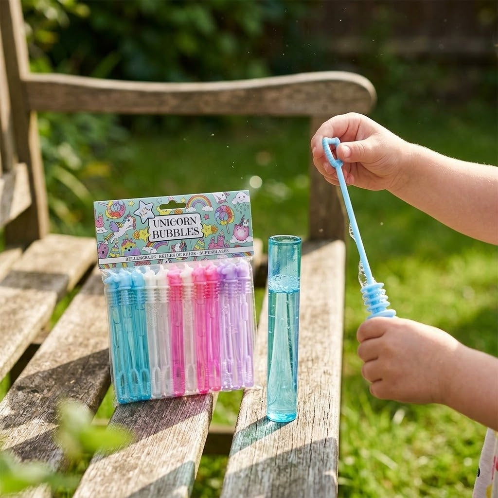 Mini Unicorn Bubbles Tube 11 cm Party Favour - lifestyle photo