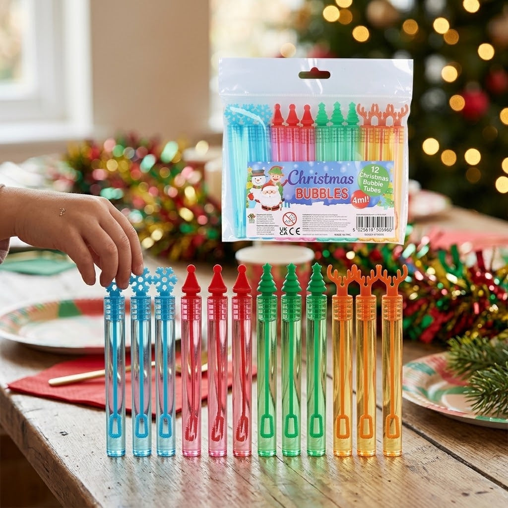 Mini Christmas Bubbles Tube 11 cm Stocking Filler - lifestyle photo