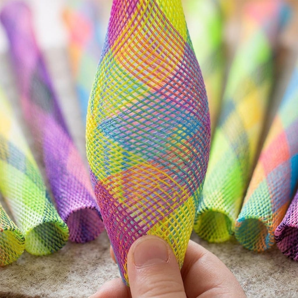 Woven Jumping Stick Fidget Toy 18 cm - close-up