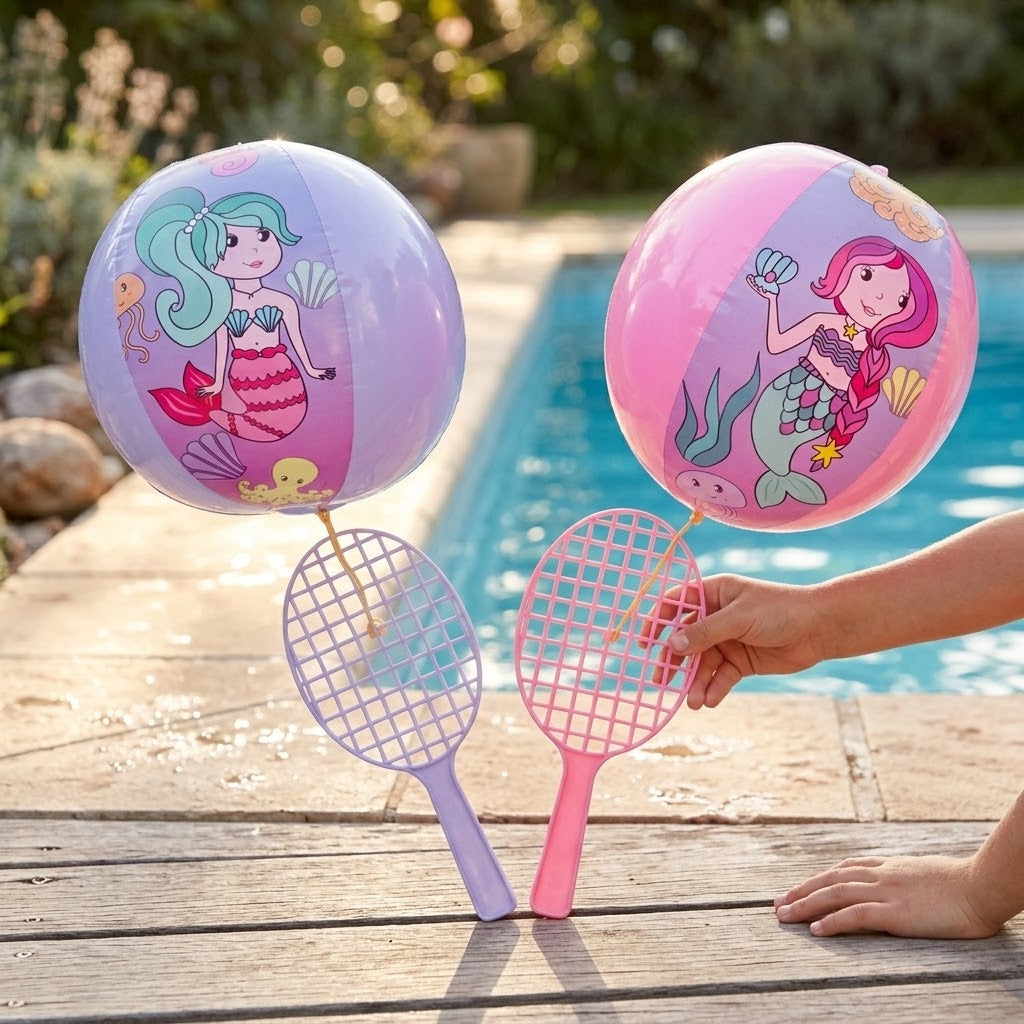 Inflatable Balloon Paddle Bat Mermaid Design - lifestyle photo