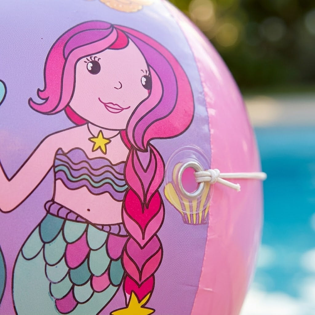 Inflatable Balloon Paddle Bat Mermaid Design - close-up
