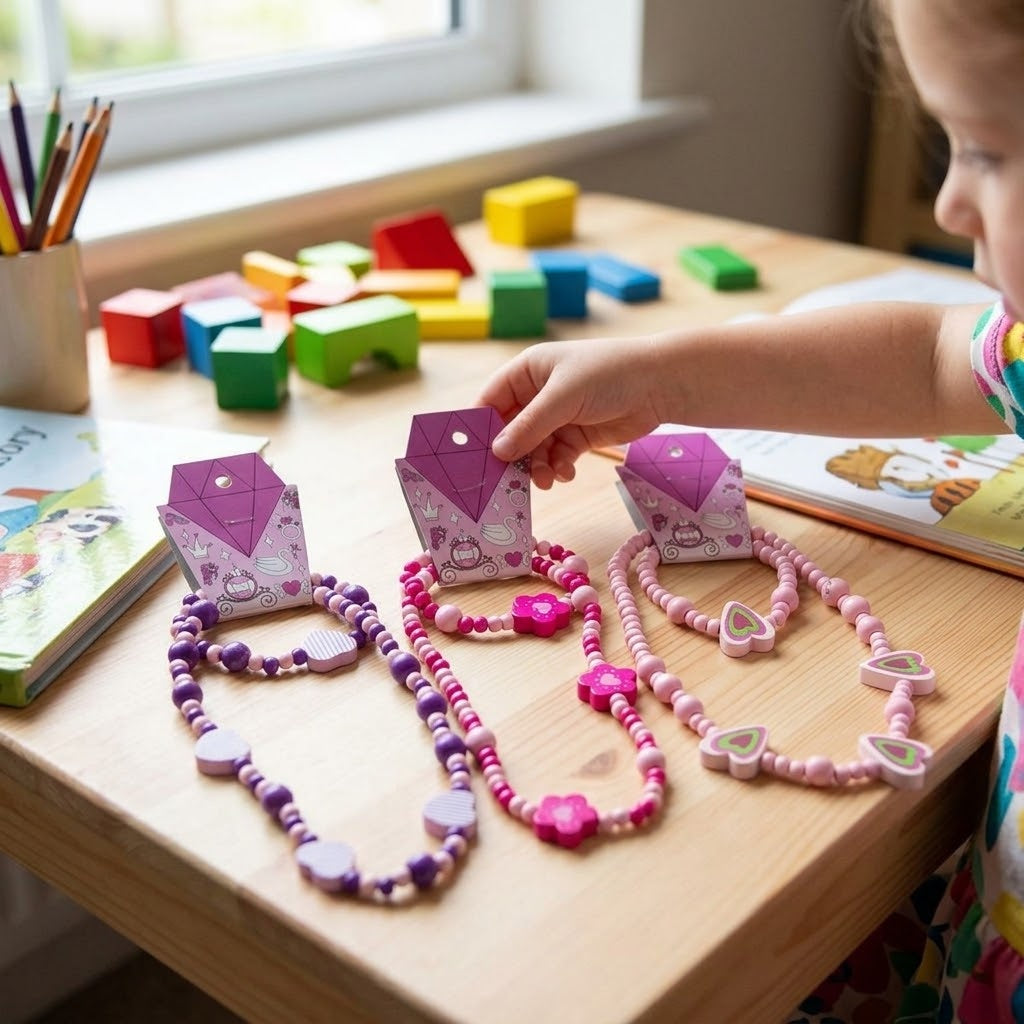 Wooden Princess Bracelet and Necklace Jewellery Set - lifestyle photo