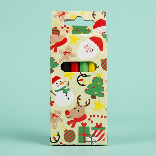 Christmas Colouring Pencils Box of 6 - studio photo
