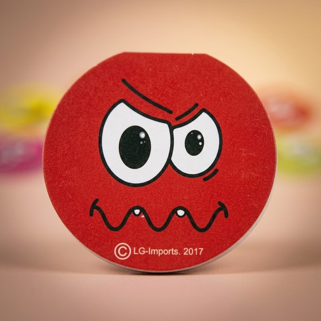 Funny Face Emoji Round Notepad 8 cm 20 Pages - close-up