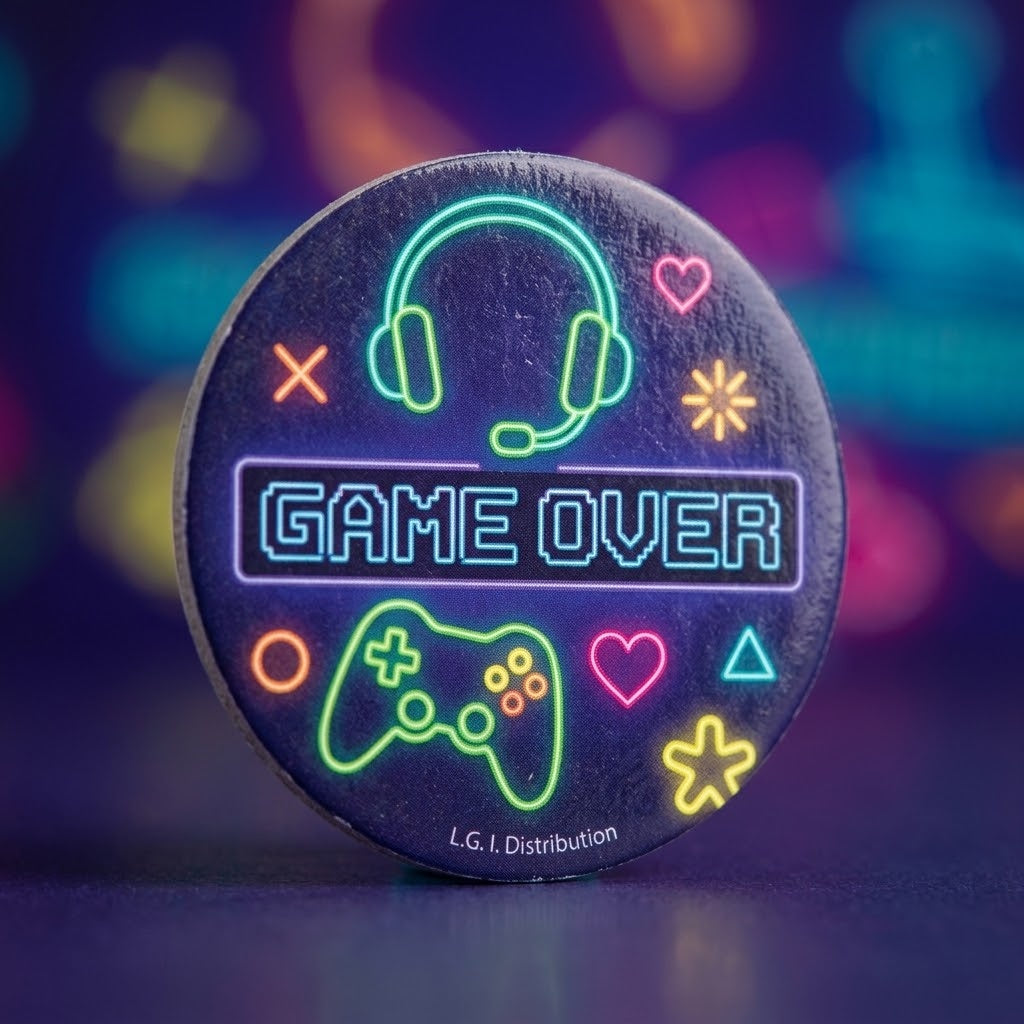 Gamer Round Mini Notebook 8.5 cm 26 Pages - close-up