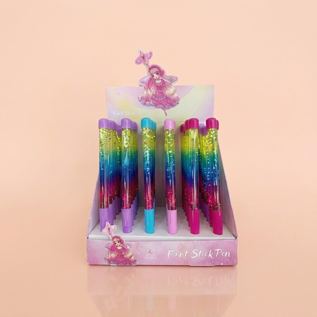 Glitter Liquid Pen for Kids Sparkly Novelty Pen - studio photo