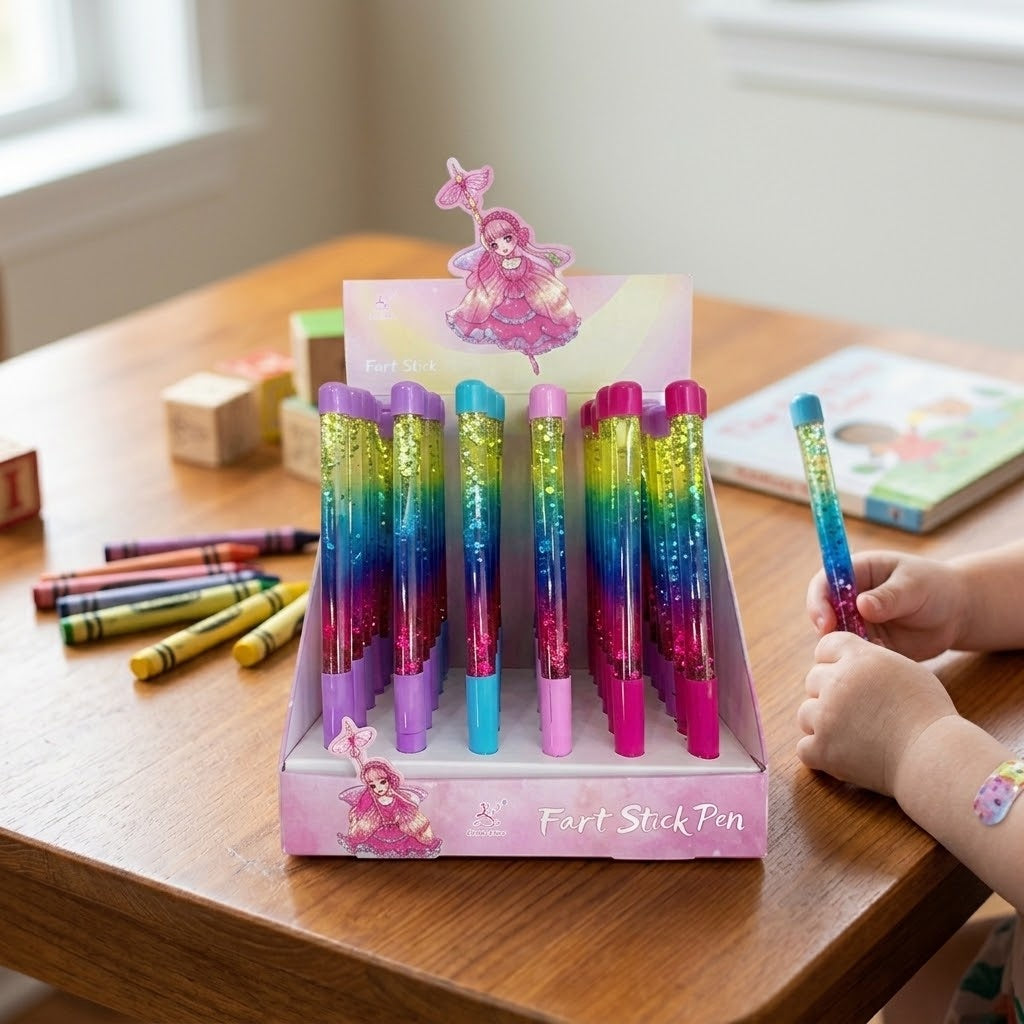 Glitter Liquid Pen for Kids Sparkly Novelty Pen - lifestyle photo